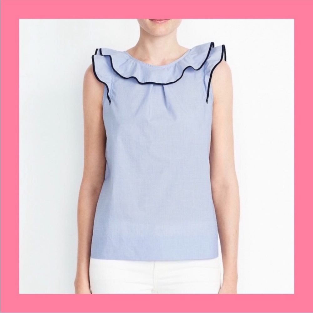 J.Crew - Ruffle Top - Size 0 - Picture 3 of 8
